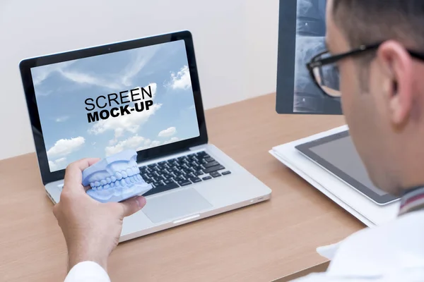 diş hekimi protez kalıp mockup defter perde ile tutun