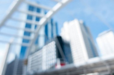 Bulanık arka plan ve yeni şehir merkezinde yakından