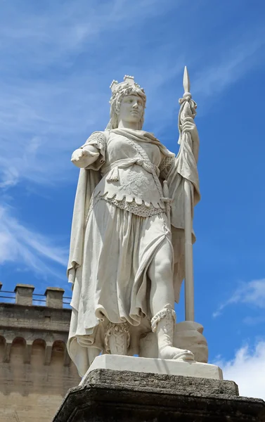 Big marble Statue of Liberty in San Marino Microstate — Stock Photo, Image