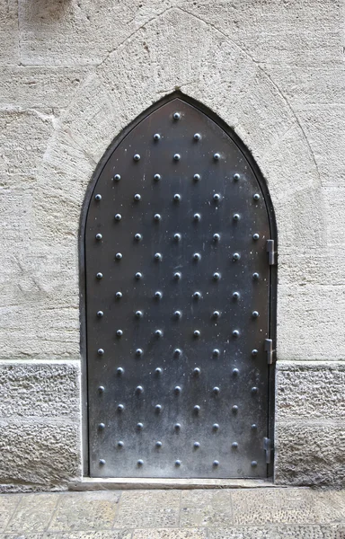 Iron gate of an entrance to the castle — Stock Photo, Image