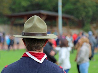 scout leader with the great Campaign hat and the neckerchief clipart