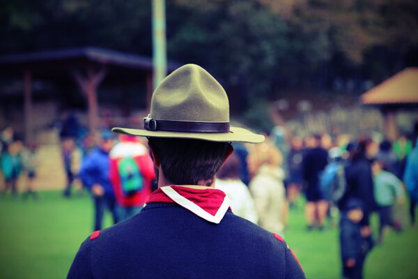 scout leader with the great Campaign hat and the neckerchief