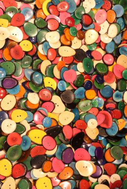 kurutulmuş ve etnik satışlar için kesmek palm çekirdeği ile yapılan düğmeleri