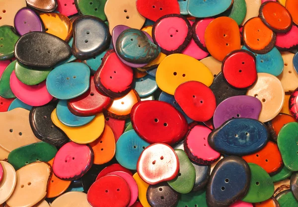 민족 상점에서 배경 다채로운 단추 — 스톡 사진