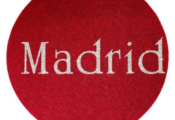 마드리드 스페인 도시 반짝이 글꼴의 작성 — 스톡 사진