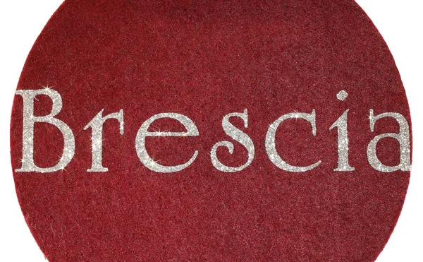 Brescia yazılı bir İtalyan şehir glitter yazı tipi ile
