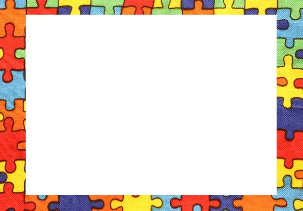 Quadro de quebra-cabeça com espaço para escrever o seu texto — Fotografia de Stock