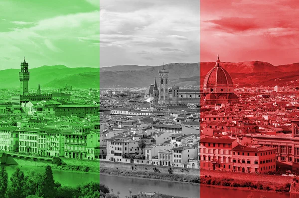 Florenz in Italien mit der Kuppel des Doms — Stockfoto