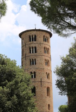 Çan kulesi, Saint Apollinare Classe yakınındaki Ravenna İtalya içinde