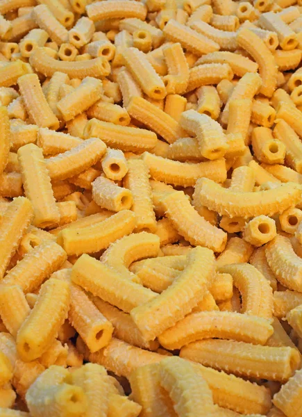 Yellow macaroni dry fresh pasta with eggs made in Italy — Stock Photo, Image