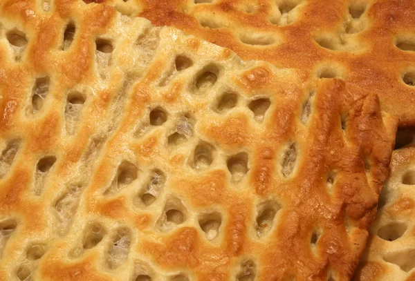 香烤面包用微距镜头拍摄 — 图库照片