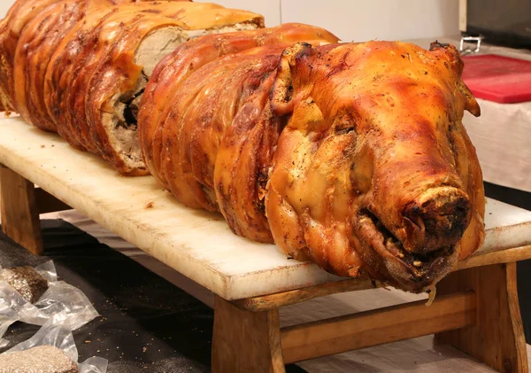 Roasted roast pork in the deli shop — Stock Photo, Image