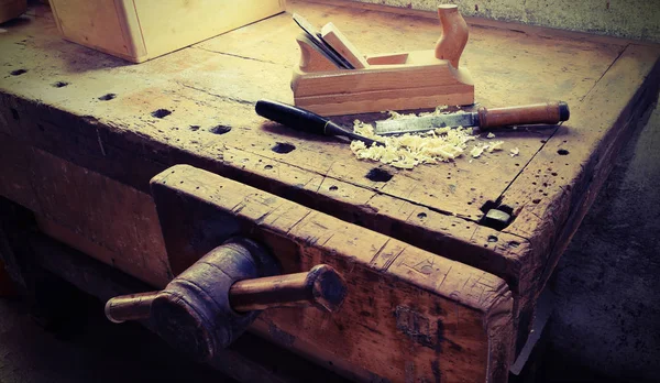 En el antiguo taller del carpintero — Foto de Stock