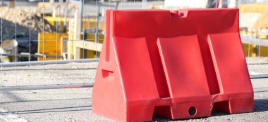 New Jersey yol inşaat alanında sınırlandırmak için bariyer