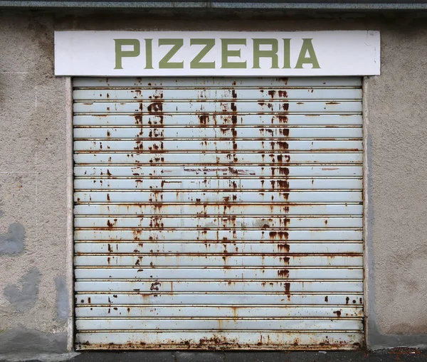 Pizzería Italiana Cerrada — Foto de Stock