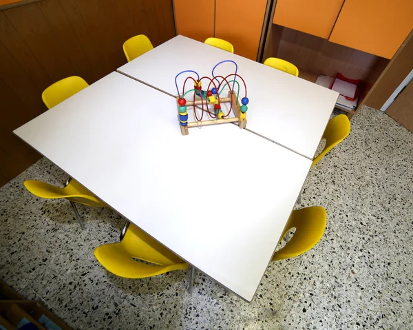 Bir oyuncak anaokulu içinde Resepsiyon koltukları — Stok fotoğraf