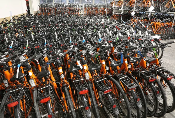 warehouse of bicycles for touring on two wheels