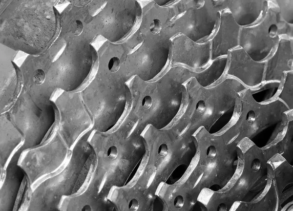 Detalj av en cogset av en cykel — Stockfoto