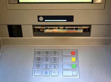 bir Atm elektronik klavye