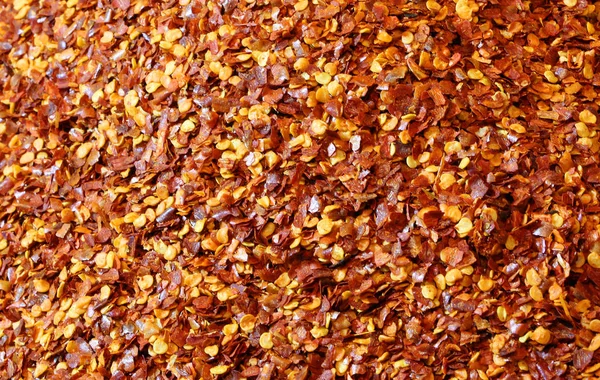 Hot spices background with chili paprika — Stock Photo, Image