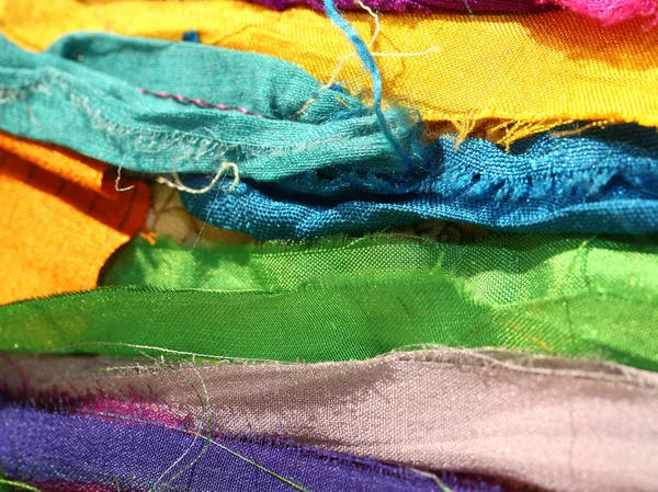 Tło wiele tkanin bawełnianych i syntetyczne — Zdjęcie stockowe