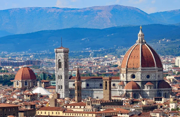 Panoramik şehir Floransa İtalya kubbe ile — Stok fotoğraf