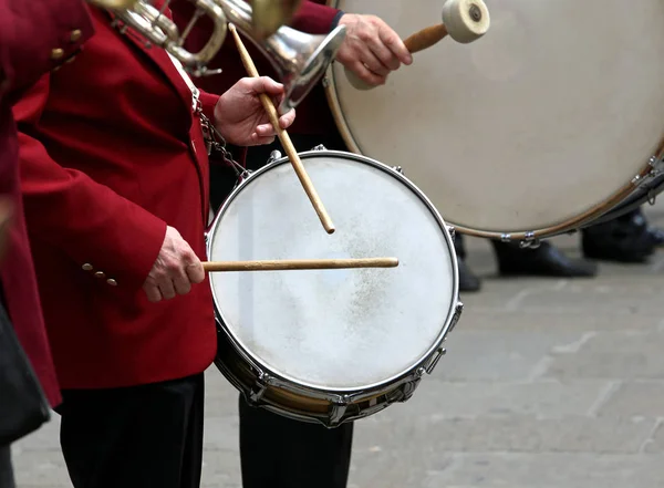 Player and  the drum — Stock Photo, Image