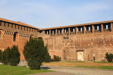 Büyük İtalyan Milano Castello Sforzesco denilen Castle