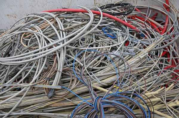 copper electrical cables in a deposit of waste collection Center