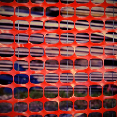 Plastik net bir şantiye koruma