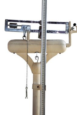 Ağırlık ve yükseklik medica sırasında ölçmek için antik ölçek