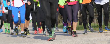spor olay sırasında erkek ve dişi koşucu grubu