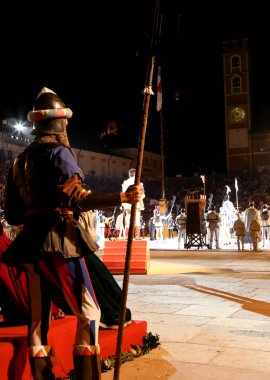 Marostica, VI, İtalya - 9 Eylül 2016:main asker sırasında