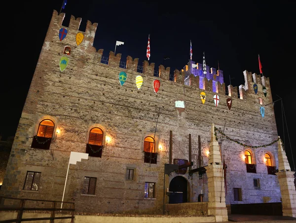 Marostica, VI, İtalya - 9 Eylül 2016: Ortaçağ Kalesi