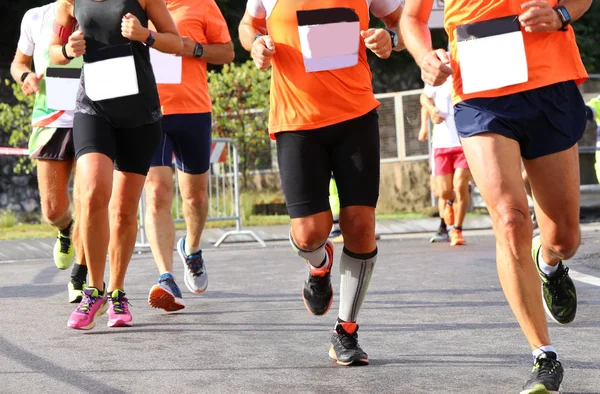 Biegaczy podczas maratonu — Zdjęcie stockowe