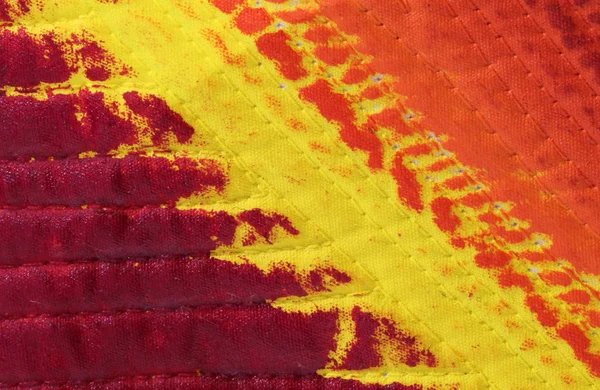 Tkaniny w ciepłych kolorach żółty i pomarańczowy — Zdjęcie stockowe