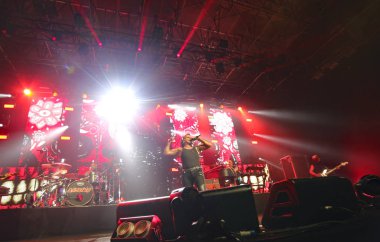 Padua Padova, Pd, İtalya - 29 Şubat 2017: Litfiba İtalyan Rock B