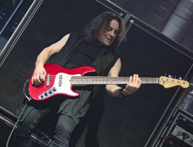 Padua Padova, Pd, İtalya - 29 Şubat 2017: Piero Pelu vocali