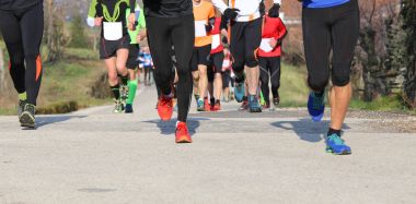 spor olay sırasında erkek ve dişi koşucu grubu