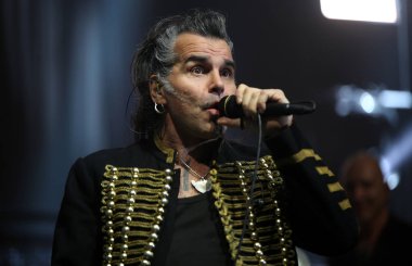 Padua Padova, Pd, İtalya - 29 Şubat 2017: Piero Pelu vocalis