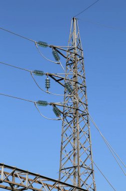 yüksek gerilim ve güç hattı pilon