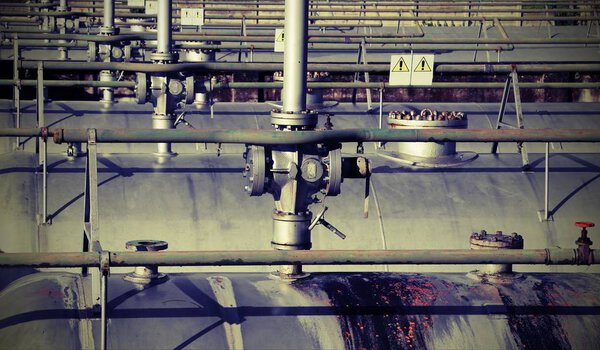 storage of flammable materials of the industrial plant with safe