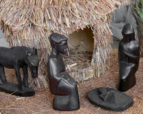 Nativity scene with the holy family  from Tanzania — Stock Photo, Image