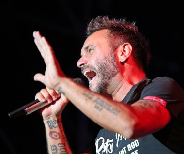 Marostica, VI, İtalya - 7 Temmuz 2017: Bir Ital Nek konser canlı
