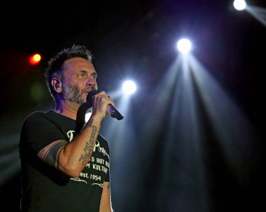 Marostica, VI, İtalya - 7 Temmuz 2017: Bir Ital Nek konser canlı