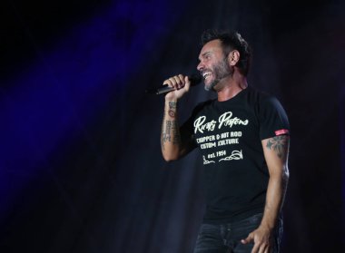 Marostica, VI, İtalya - 7 Temmuz 2017: Bir Ital Nek konser canlı