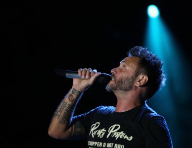 Marostica, VI, İtalya - 7 Temmuz 2017: Bir Ital Nek konser canlı