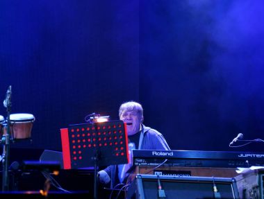 Bassano del Grappa, VI, İtalya - 29 Nisan 2017: Nomadi bir ünlü 