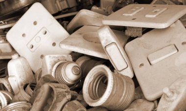 arka plan antika elektrik anahtarları elektrik prizine lamba fo