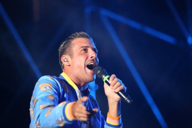 Vicenza, VI, Italia - 5 Eylül 2017: Canlı konser Gabbani
